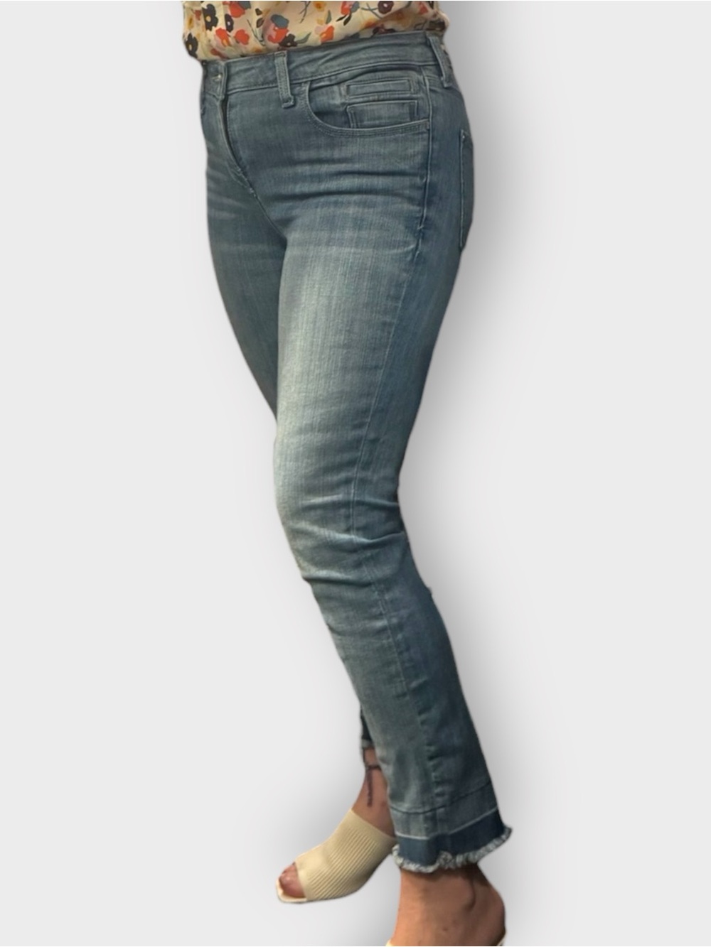 Pilcro & The Letterpress Stet Jeans 29 Mid Rise Released Hem Slim Ankle Cropped